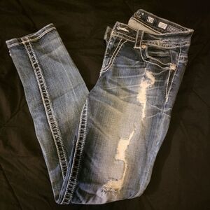 Miss Me Skinny Jean Distressed Size 29 Inseam 31